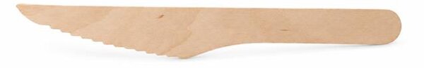 Kés, fa, egyszer használatos, 16 cm, 100 db (KHMU310)