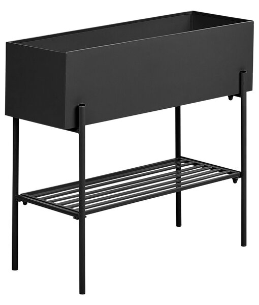 Magasított virágállvány VINCA 70 cm Fém Fekete