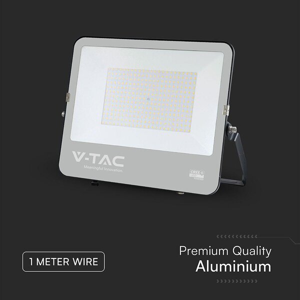 V-TAC CREE SMD D-széria LED reflektor 200W hideg fehér 115 Lm/W, fekete ház - SKU 232216
