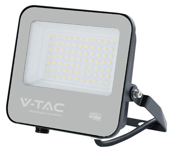 V-TAC CREE SMD D-széria LED reflektor 50W természetes fehér 115 Lm/W, fekete ház - SKU 232166