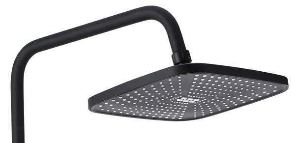 Rea Storm, kád/zuhany szett esőzuhanyfejjel és kézizuhanyfejjel, matt fekete, REA-P9533