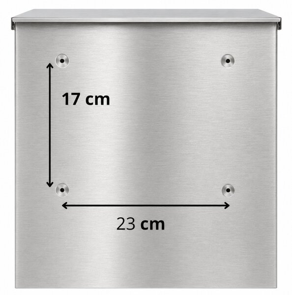 Rozsdamentes (INOX) fém postaláda, gravírozott felirattal "4"