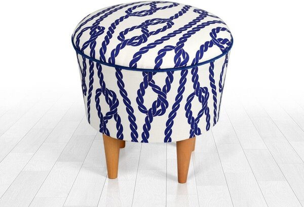 Atelier Del Sofa Cunda v2 Puff, kék-fehér