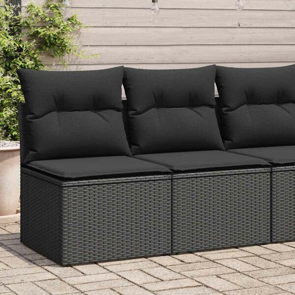 VidaXL Polyrattan Kerti Ülőgarnitúra - 4 részes - Fekete