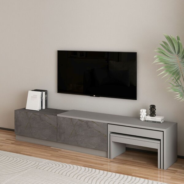 Hanah Home TV állvány Gordion Marble Grey Nest - Gordion Marble, szürke