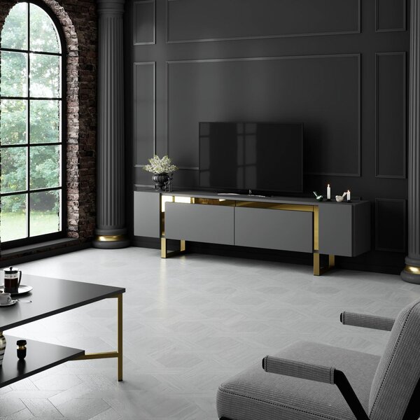 Hanah Home TV állvány Antracit Arany Yildiz - Antracit, Arany