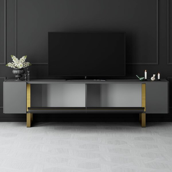 Hanah Home TV állvány Antracit Arany Yildiz - Antracit, Arany