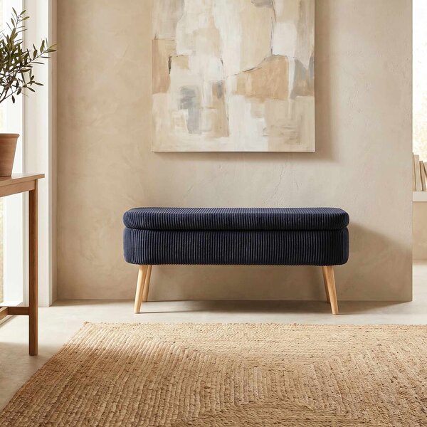 Atelier Del Sofa puff fekete Oslo vászon - fekete