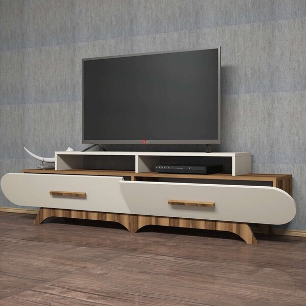 Hanah Home TV állvány dió és krém színű Flora - dió, krém