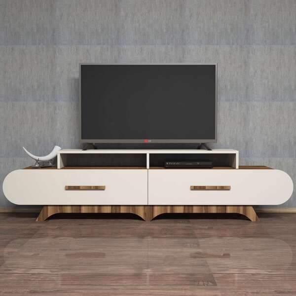 Hanah Home TV állvány dió és krém színű Flora - dió, krém