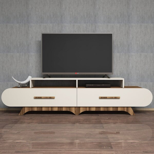 Hanah Home TV állvány dió és krém színű Flora - dió, krém