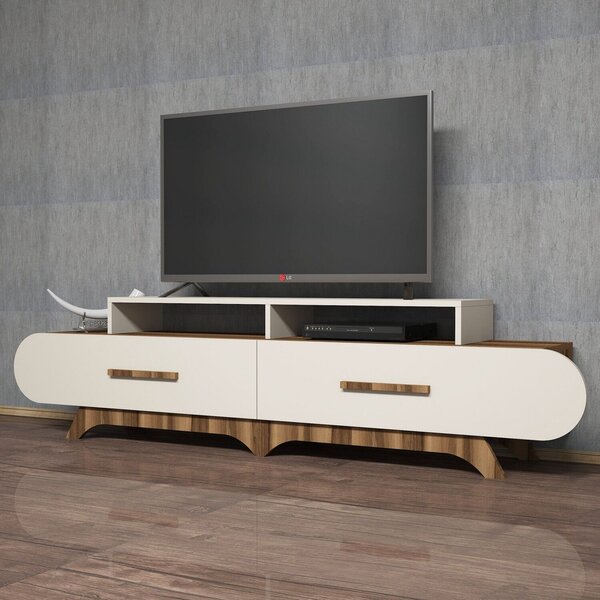 Hanah Home TV állvány dió és krém színű Flora - dió, krém