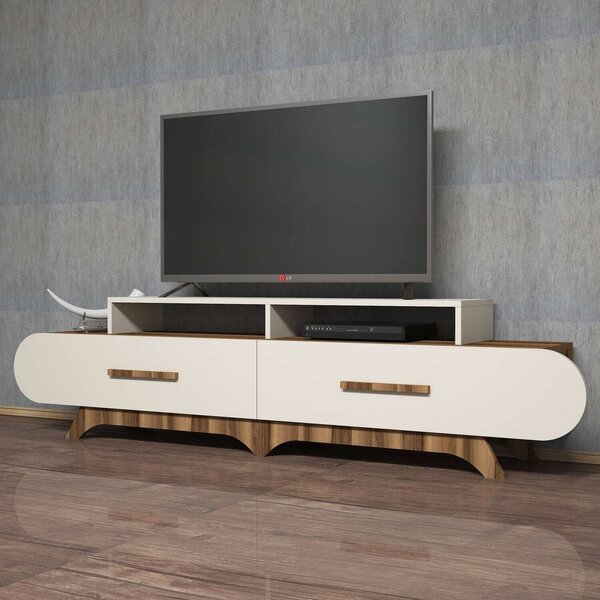 Hanah Home TV állvány dió és krém színű Flora - dió, krém