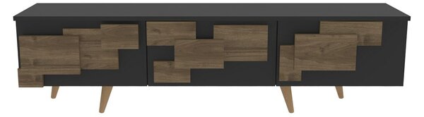 Hanah Home TV állvány antracit dió 3 D - Antracit, dió