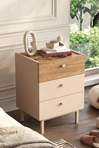 Hanah Home Éjjeliszekrény Homok Tölgy Luke - LK2-CS