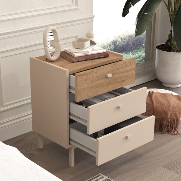 Hanah Home Éjjeliszekrény Homok Tölgy Luke - LK2-CS