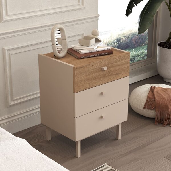 Hanah Home Éjjeliszekrény Homok Tölgy Luke - LK2-CS