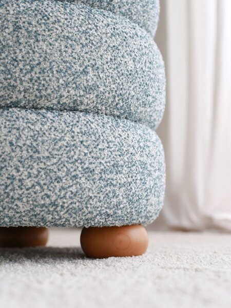 Atelier Del Sofa Puff Kékes Szürke Boumy Fa - Kék