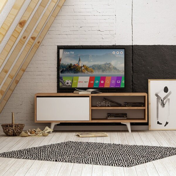 Hanah Home Maku TV állvány tölgy és fehér színben