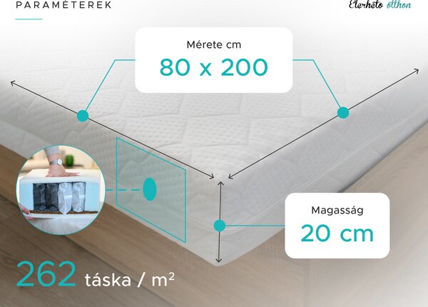 Kókusz matrac COCO MAXI 20 cm 80 x 200 cm Matracvédő: Matracvédő nélkül