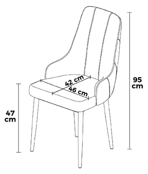 Hanah Home Trex szék szett (2 db) szürke, fehér