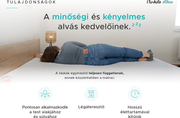 Kókusz matrac COCO MAXI 20 cm 80 x 200 cm Matracvédő: Matracvédő nélkül