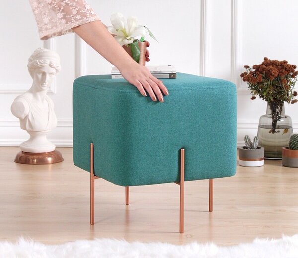 Atelier Del Sofa Puff Világoszöld Réz 57 - Zöld