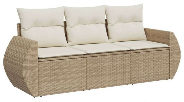 VidaXL Polyrattan Kerti Ülőgarnitúra - 3 részes - Bézs