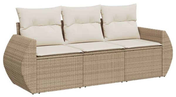 VidaXL Polyrattan Kerti Ülőgarnitúra - 3 részes - Bézs