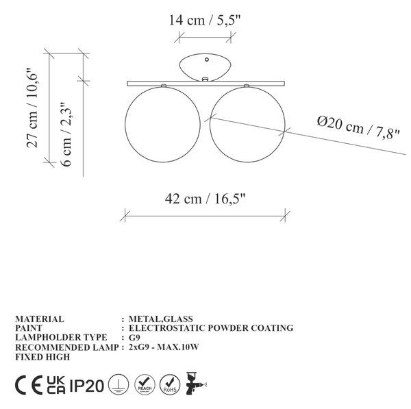 Opviq Luminar Fekete Csillár - 14115