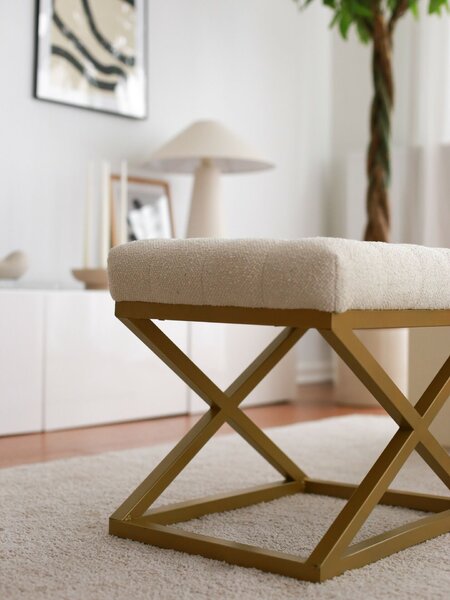 Atelier Del Sofa Altin Capraz puff, krémszínű