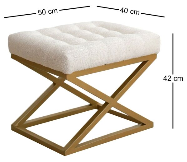 Atelier Del Sofa Altin Capraz puff, krémszínű