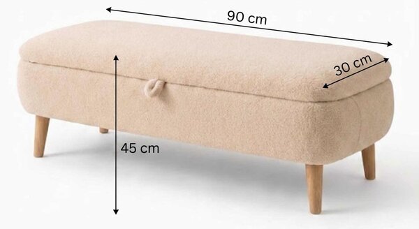 Hanah Home Bench Beige Rena - Beige