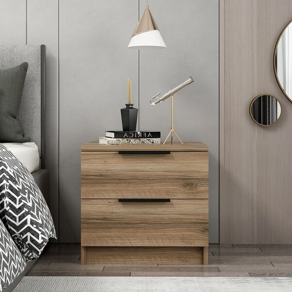 Hanah Home Éjjeliszekrény Walnut Kale Plus - 7911