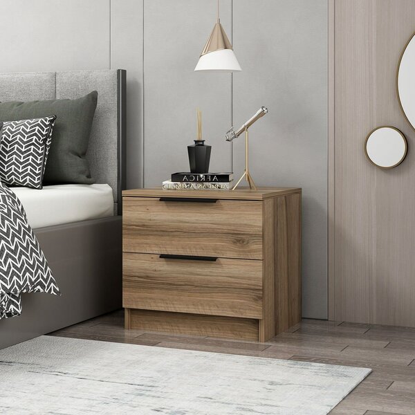 Hanah Home Éjjeliszekrény Walnut Kale Plus - 7911