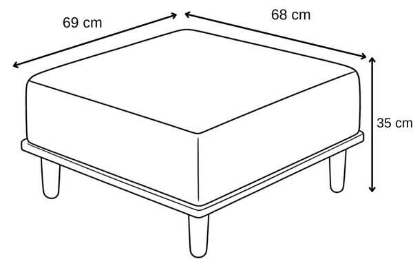 Atelier Del Sofa Puff Zöld Pia - Zöld