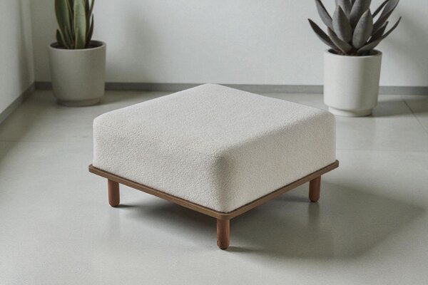 Atelier Del Sofa Puff Fehér Pia - Fehér