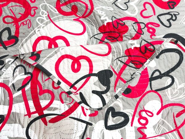 Ágytakaró STREET LOVE, szürke Méret: 170 x 210 cm