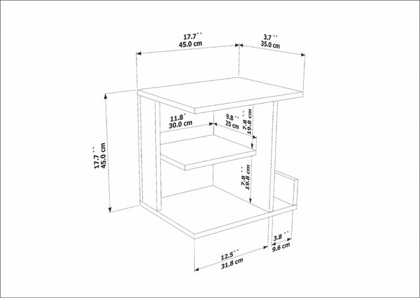 Hanah Home Nightstand Oud Oak Karamira - Oud Oak