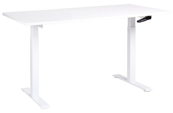 Manuálisan állítható asztal DESTINES 160 cm 72 cm Fehér