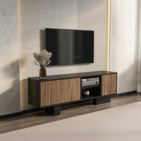 Hanah Home TV állvány Monaco - Fekete, Barna