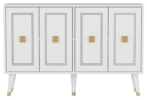 Hanah Home konzolasztal WhiteGold Hartın - Fehér, Arany