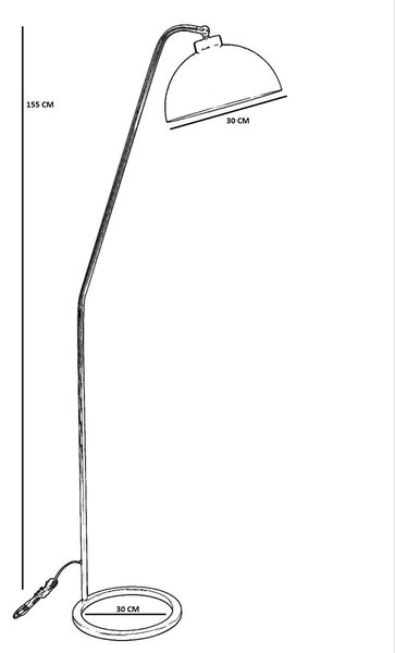 Opviq Floor Lamp Black 8535-1