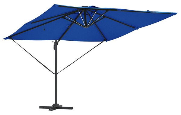 Cantilever Roma Napernyő LED lámpákkal, azúrkék – 286 x 285 x 270 cm, alumínium