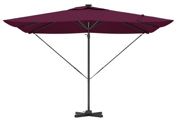 Napernyő LED -es lámpákkal Bordeaux piros 286 x 284 x 270 cm