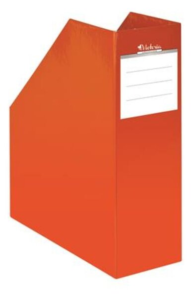 Iratpapucs, karton, 90 mm, VICTORIA OFFICE, Premium, narancs (IDVPFN)