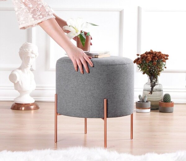 Atelier Del Sofa puff Grey Copper 51 - szürke