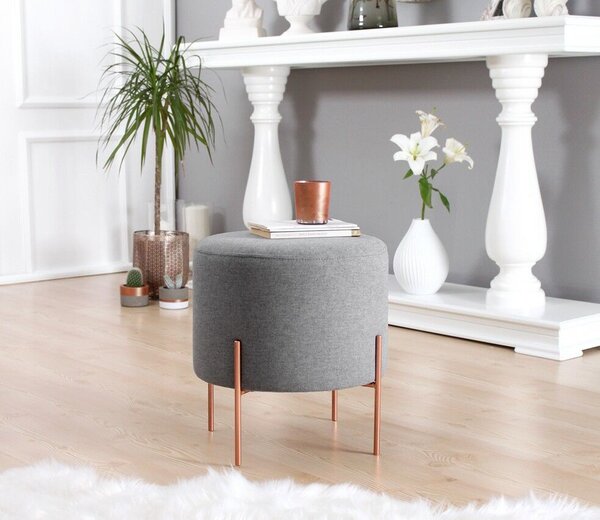 Atelier Del Sofa puff Grey Copper 51 - szürke