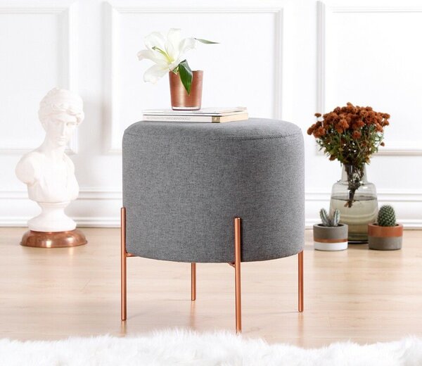 Atelier Del Sofa puff Grey Copper 51 - szürke