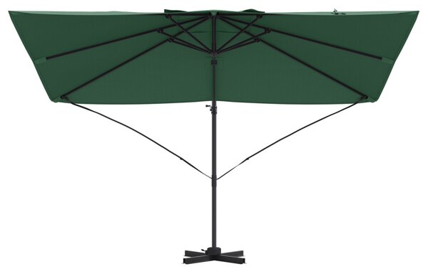 Napernyő 351 x 250 x 260 cm Pamut és Alumínium Zöld